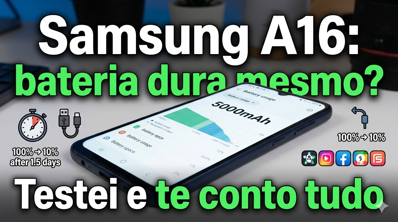Samsung Galaxy A16: Bateria presta Mesmo? ou é tudo mentira