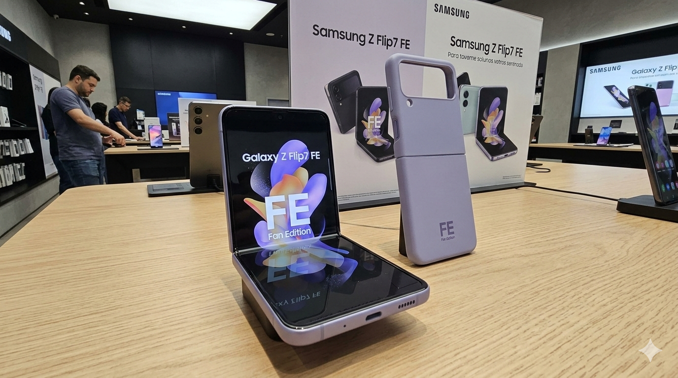 O Galaxy Z Flip7 FE modelos topo de linha.