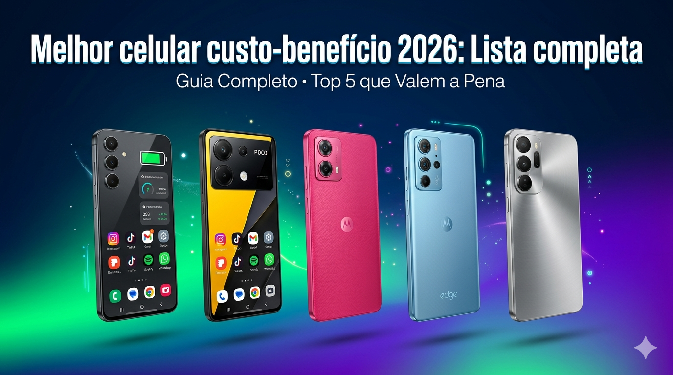 Melhor celular custo-benefício 2026: Lista completa
