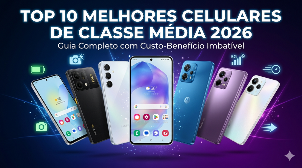 TOP 10 MELHORES CELULARES DE CLASSE MÉDIA 2026”