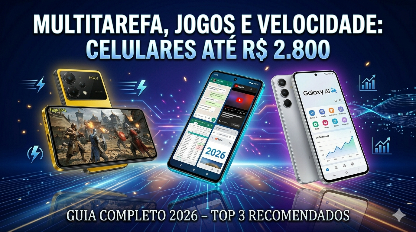 Multitarefa, Jogos e Velocidade: Os Celulares até R$ 2.800