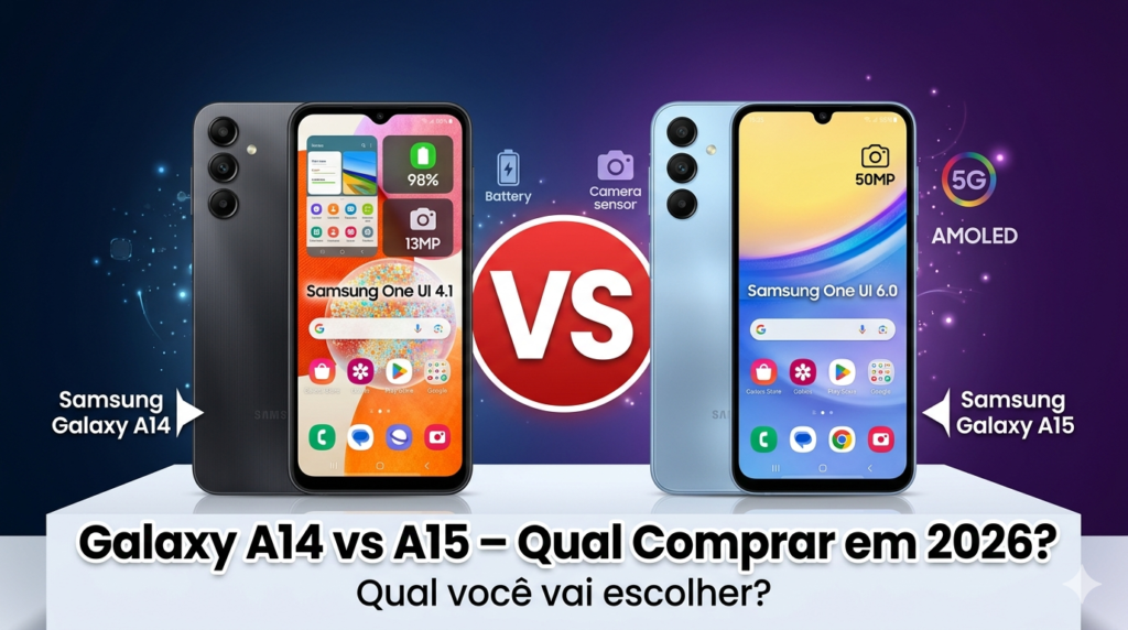 Galaxy A14 vs A15 – Qual Comprar em 2026?
