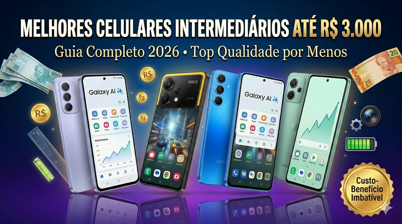Melhores Celulares Intermediários até R$ 3.000