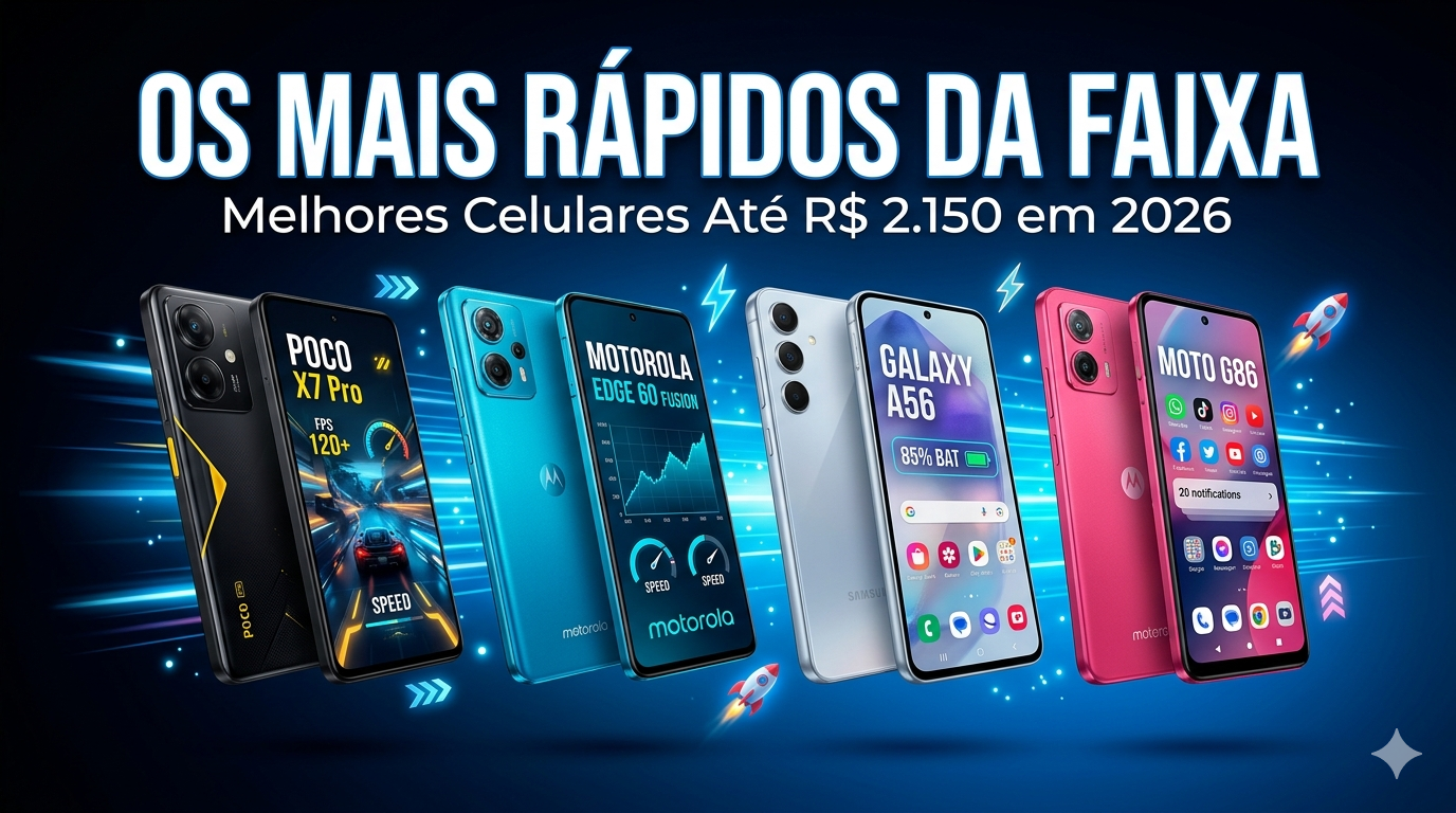 Os Mais Rápidos da Faixa: Celulares até R$ 2.150
